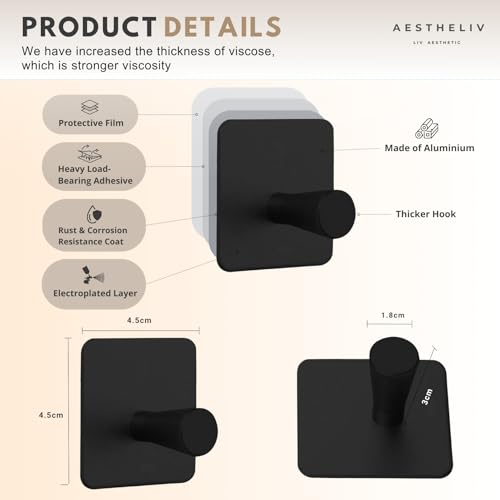 Adhesive Hooks for Hanging (4 Count)