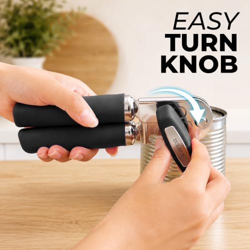 Stainless Steel Swing Open Manual Can Opener Comfortable Grip (Ash Black / Comfy Grip)