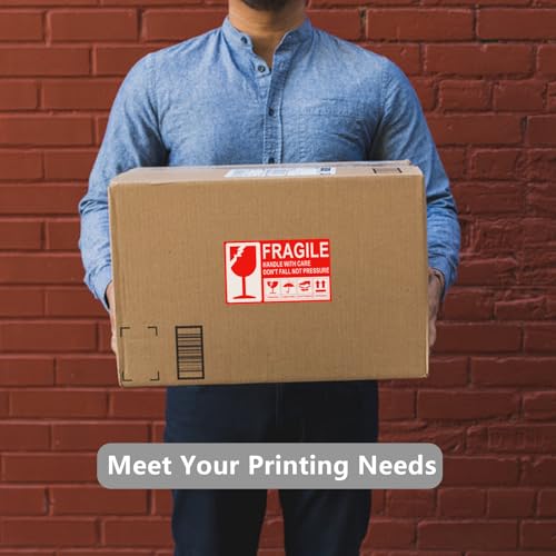 Half Sheet Self Adhesive Shipping Labels for Laser & Inkjet Printers White Blank (8-1/2"×5-1/2" (2-UP) / 150 Sheets)