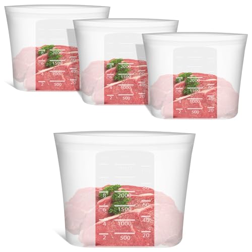 Reusable Storage Bags Extra Large (Translucent | 0.8 Gallon | 4 Pack)