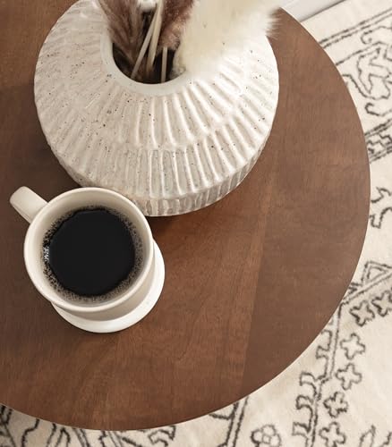 Faiza Modern Wooden Round Side Table
