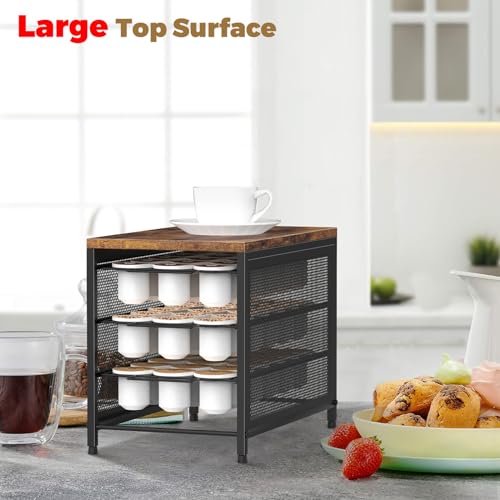 Coffee Pod Holder for Counter (Black-54 Pod)