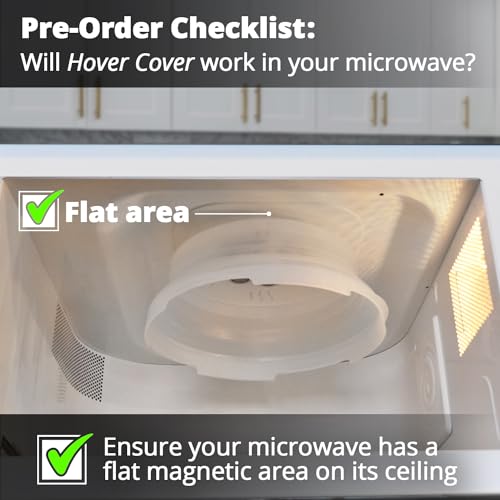 Magnetic Microwave Splatter Cover (10 Inch - Compact Microwaves - Black)