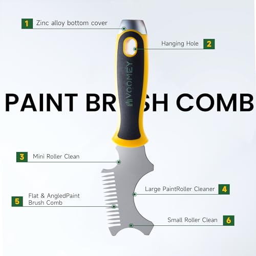 5-in-1 Paint Brush Comb & 12-in-1 Painter Tool Scraper (12 in 1+5 in 1 Paint Brush Comb)