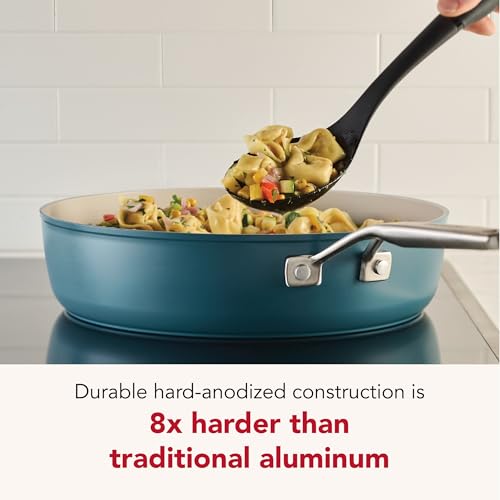 Hard Anodized Ceramic Induction Pots and Pans (Agave / 10 Piece Cookware Set)