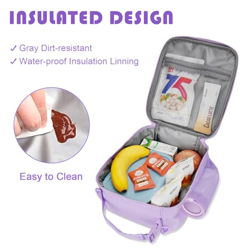 Initial Insulated Lunch Bag for Girls Kids