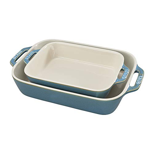 2 Pc Ceramic Baking Dish Set