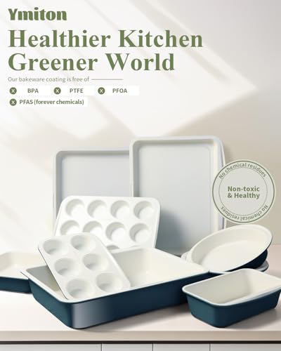 Ceramic Nonstick Baking Pans Set (Blue / 33 PCS)
