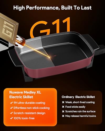 Medley XL Digital Electric Skillet (Cinnamon)