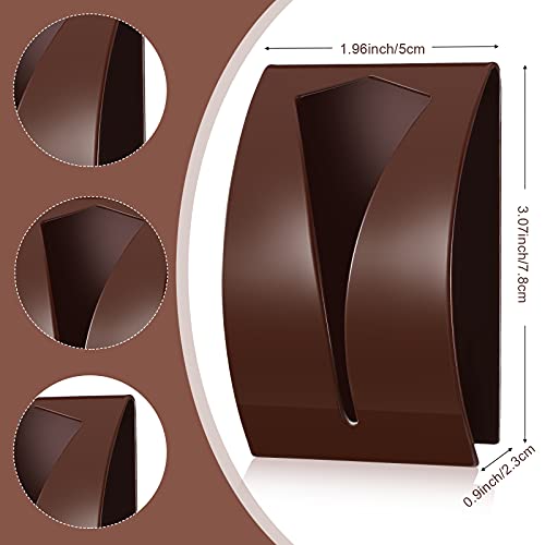 4 Pcs Self Adhesive Kitchen Towel Hook Holder (Brown)