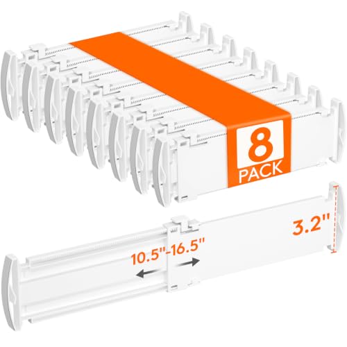 3.2" High Drawer Dividers for Clothes (3.2"H, 10.5-16.5"L)