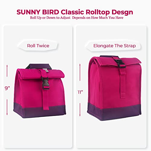 Insulated Lunch Bag Rolltop Lunch Box