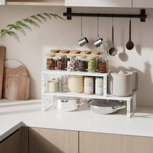 Expandable Spice Rack & Kitchen Cabinet Organizer (2 Count)