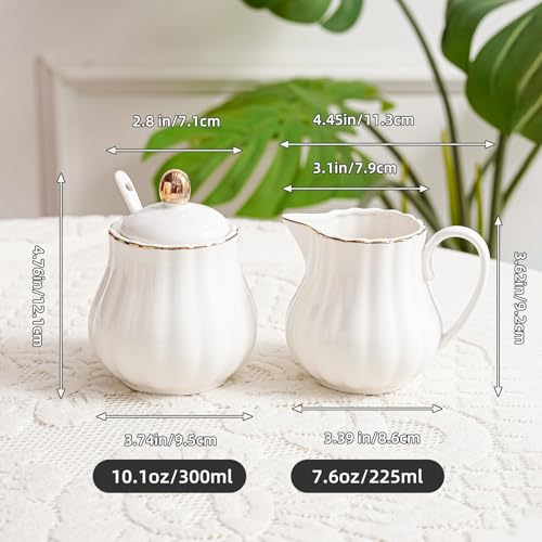 Ceramic Sugar and Creamer Set