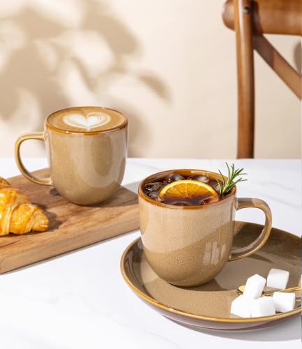 Ceramic Coffee Mugs Set of 6 (Chestnut / set of 6)