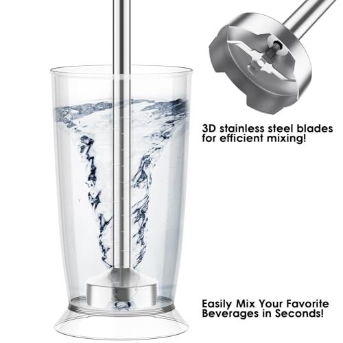 Immersion Blender Handheld (800 W & 12 Speed / Black)
