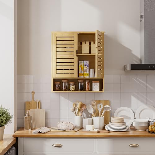 Bathroom Cabinet Wall Mounted (Natural)
