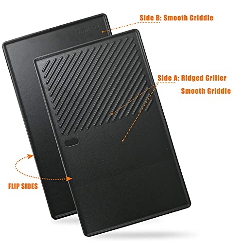 7637 Cast Iron Grill Griddle for Weber Spirit 200 (17.5" x 10.2" x 0.5")