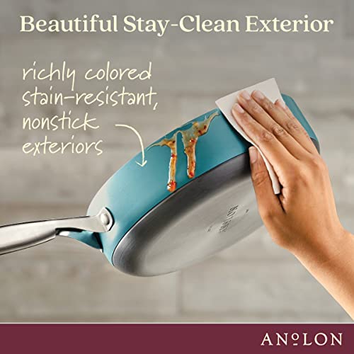 Achieve Hard Anodized Nonstick Sauté Pan with Lid (Saute Pan (3 Quart) / Teal)