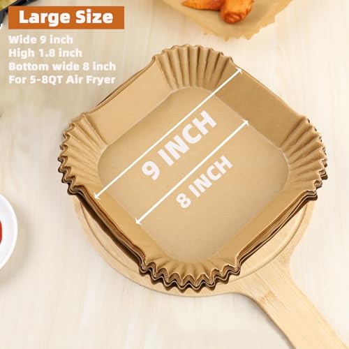 Air Fryer Liners Disposable (9'' Square for 5-8QT)