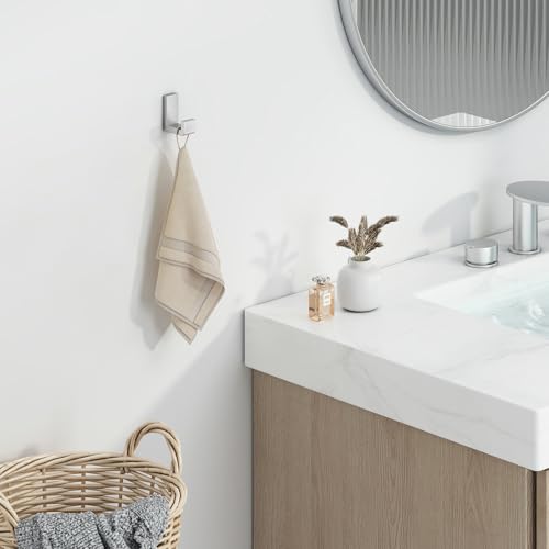 Towel Hook for Bathroom (1 Pack / Brushed Nickel)