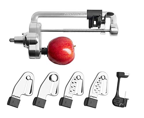 DRTVICE6 Combo Package Spiralizer KSM1APC Flex Edge Beater KFE5T Stand Mixer Attachment Recipe Book