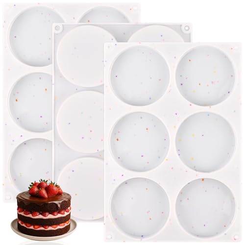 3 Pcs Silicone Muffin Top Pan for Baking (Round Muffin Pan - 3 Pack)