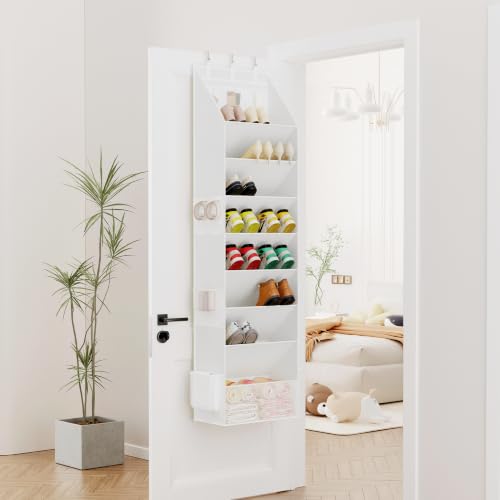 Shoe Storage Over the Door Shoe Organizer (White / 1 Pack)