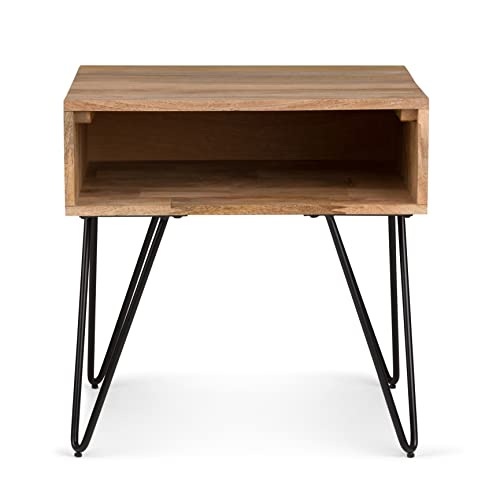 Hunter 22" Wide Solid Wood Square End Table in Natural (End Table / 22 inch / Refined Natural)