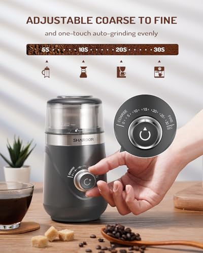 Electric Super Silent Blade Coffee Grinder (Light Gray / 1 Bowl)