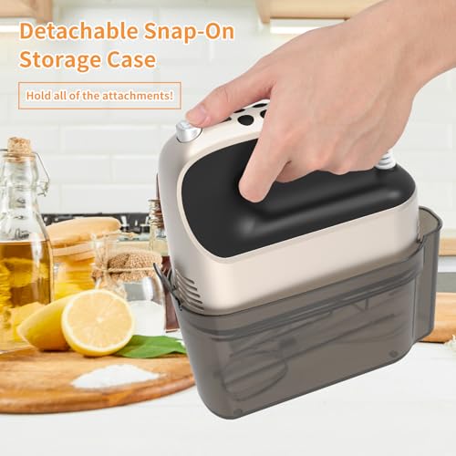 9 Speed Digital Hand Mixer Electric (Champagne Gold)