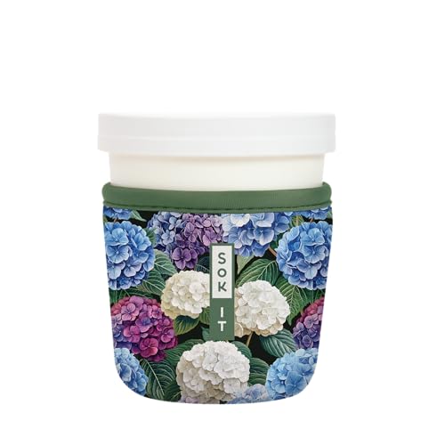 IceCreamSok Insulated Neoprene Cover (Hydrangea Garden / Fits Tapered Pints)