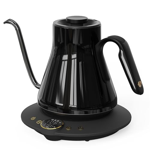 FLOW B9 Gooseneck Electric Kettle ±1°F Temperature Control (Soulages Black)