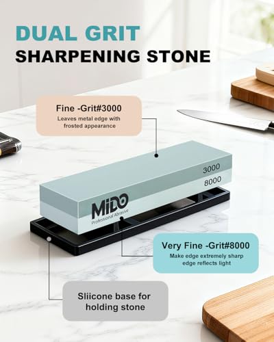 Knife Sharpening Stone 2 Side Grit 3000 (3000/8000 Grit)