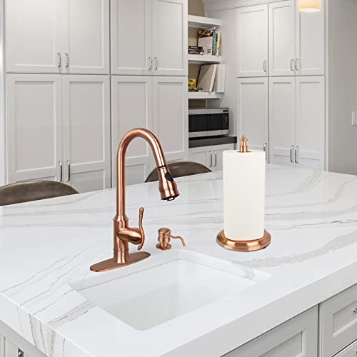 Paper Towel Holder Stand for Kitchen Countertop & Dining Room Table (Copper / Classical)
