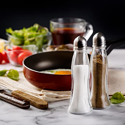 Salt and Pepper Shakers Glass Set (2 Count)