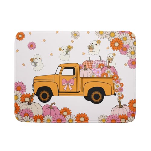 Pink Ghost Dish Drying Mat (Lovely Ghost 605 / 24" x 18")