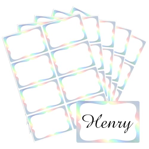 Silver Name Tags (Holographic Silver / 2 x 3 inch)