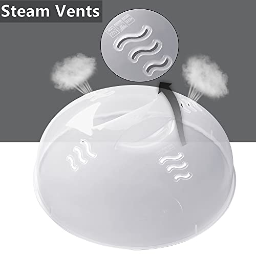 Microwave Splatter Cover for Food Large Microwave Plate Food Cover With Easy Grip Handle Anti (clear-1pcs)