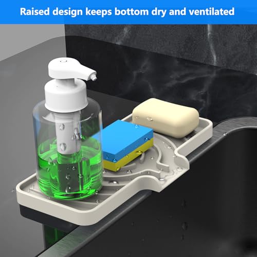 Sponge Holder for Kitchen Sink (Cream / 10"x 4")