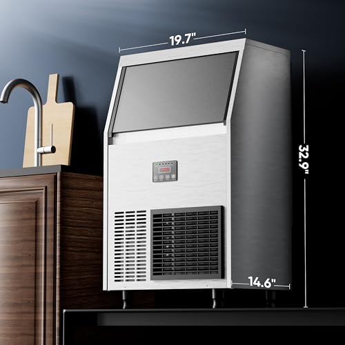 Commercial Ice Maker Machine 200 Lbs (200LBS/24H-Head and Bin)