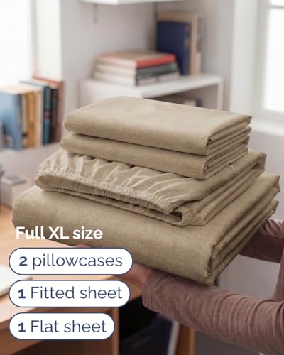 Full XL Sheets (38 - Heathered Beige / Full XL)