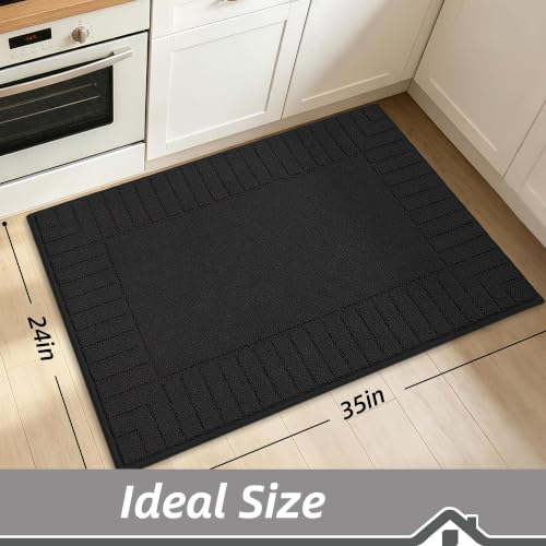 Kitchen Rugs 24"x35" (Black / 24" X 35" (Rectangular))