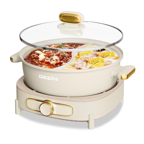 6L Hot Pot Electric with Divider (Beige)