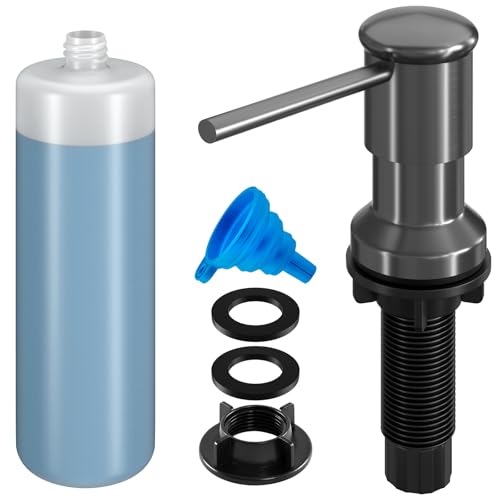 Dish Soap Dispenser (Gray / With Bottle)