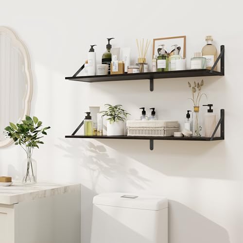 Black Deep Floating Shelves for Wall