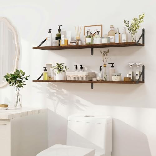 Black Deep Floating Shelves for Wall