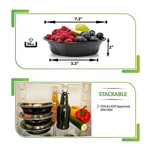 30 Pack Meal Prep Containers Reusable (30 Pack / Circular)