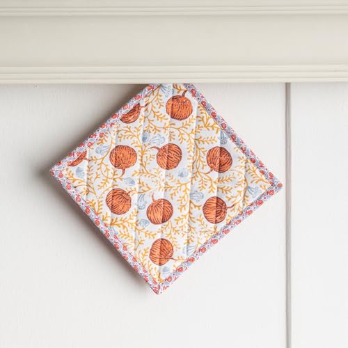 100% Cotton Oven Mitt & Pot Holder Set (033 - Harvest Festival / 7.5" x 13" & 8" x 8" (Oven Mitt & Pot Holder))