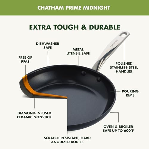 Chatham Prime Midnight 8" and 10" Frying Pan Set (8" and 10" Frying Pan Skillet Set)